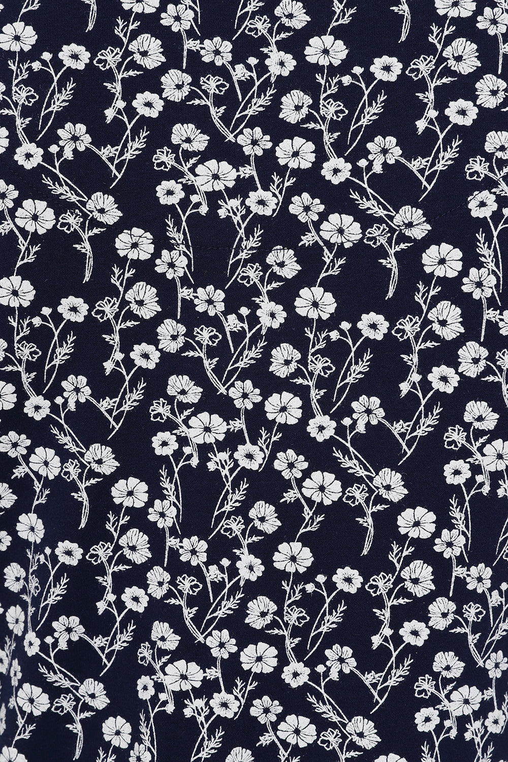 Florina Dress -Meadow Print Navy - GOTS Organic Cotton