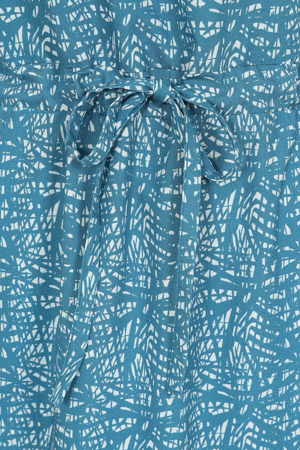 Leila Dress  - Abstract Print Teal - Lenzing EcoVero