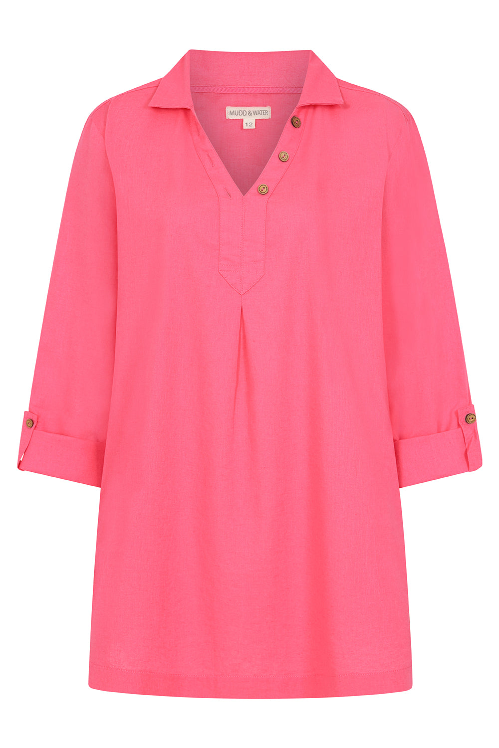 Springtime Tunic - Pink - Organic Cotton Linen Blend