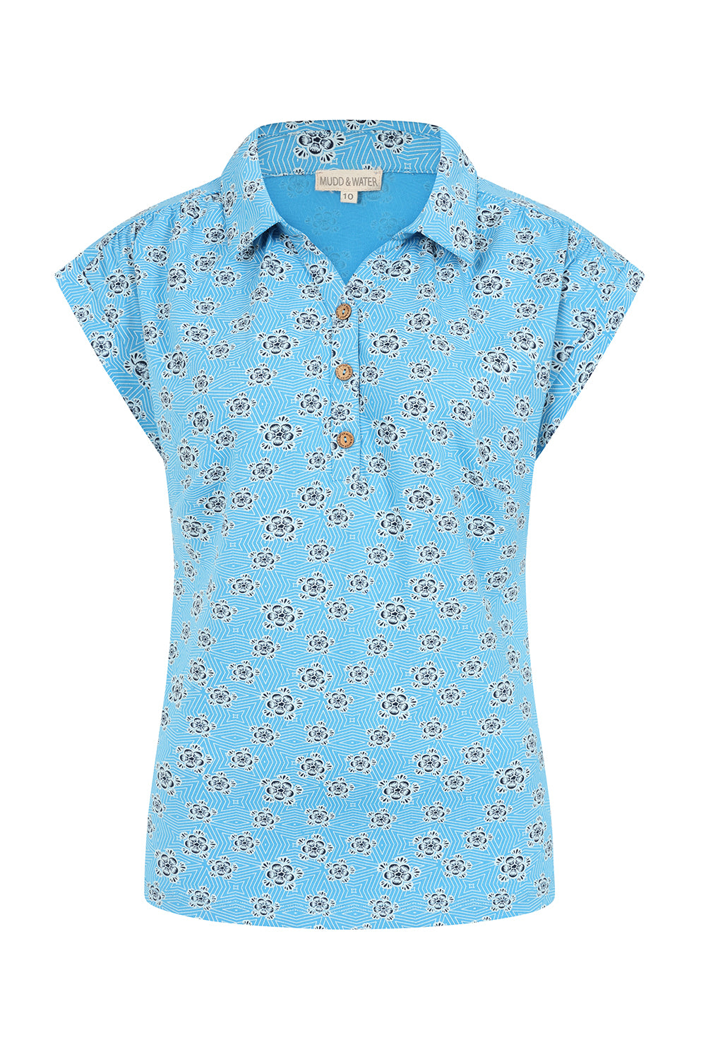 Alice Top - Geo Print Blithe - GOTS Organic Cotton