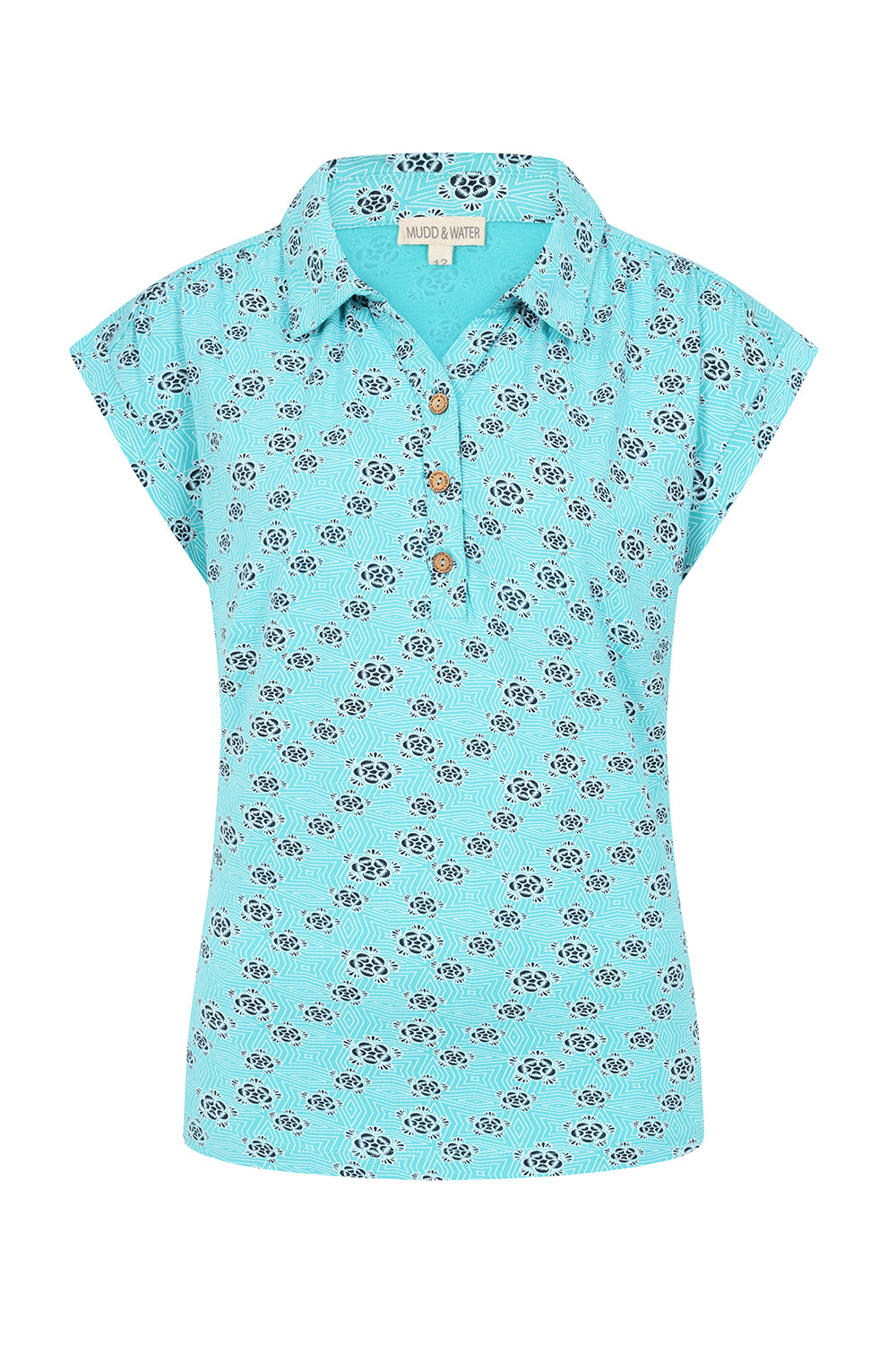 Alice Top - Geo Print Ceramic - GOTS Organic Cotton