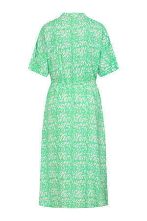 Alyssa Dress  - Abstract Circles Mint - Lenzing EcoVero