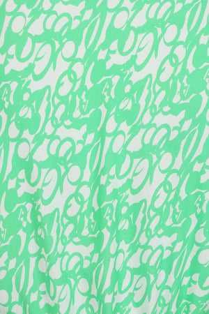 Alyssa Dress  - Abstract Circles Mint - Lenzing EcoVero
