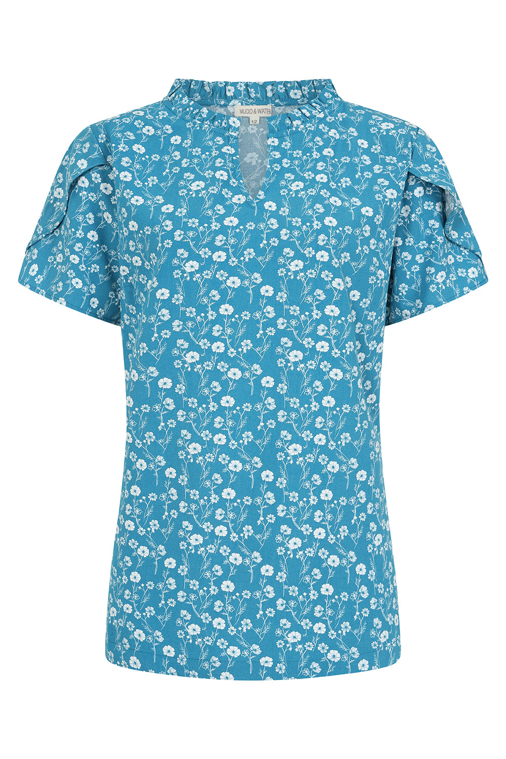 Domino Top - Meadow Print Teal - Lenzing Eco Vero