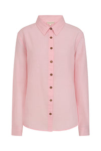 Drew Shirt - Coral Blush - Organic Cotton Linen Blend