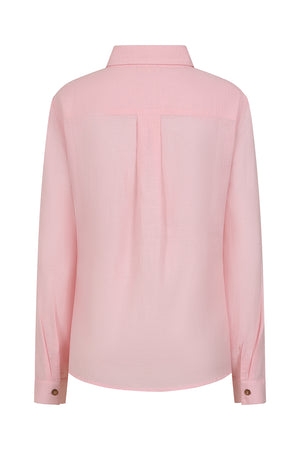 Drew Shirt - Coral Blush - Organic Cotton Linen Blend