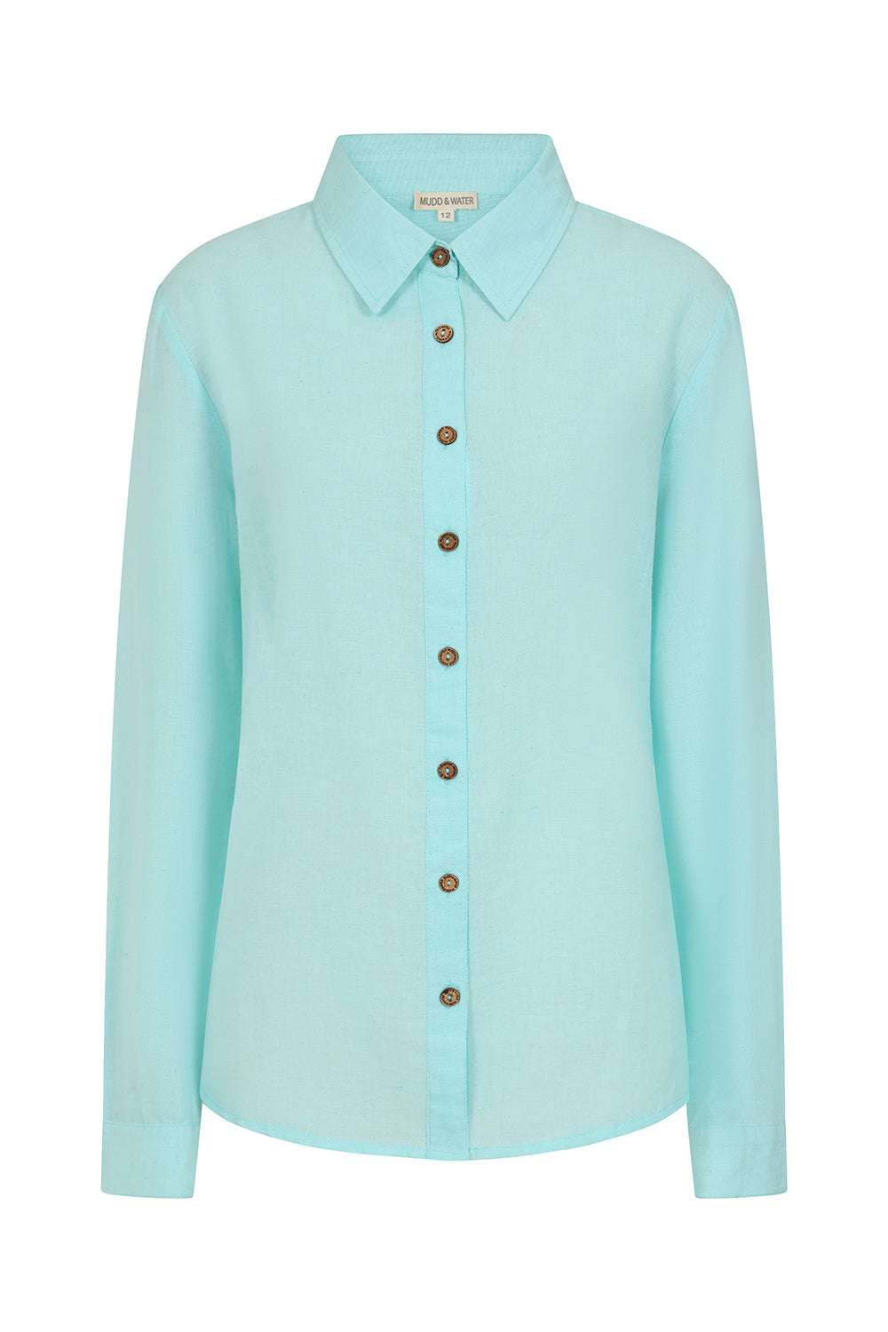Drew Shirt - Tangier Turquoise - Organic Cotton Linen Blend
