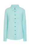 Drew Shirt - Tangier Turquoise - Organic Cotton Linen Blend