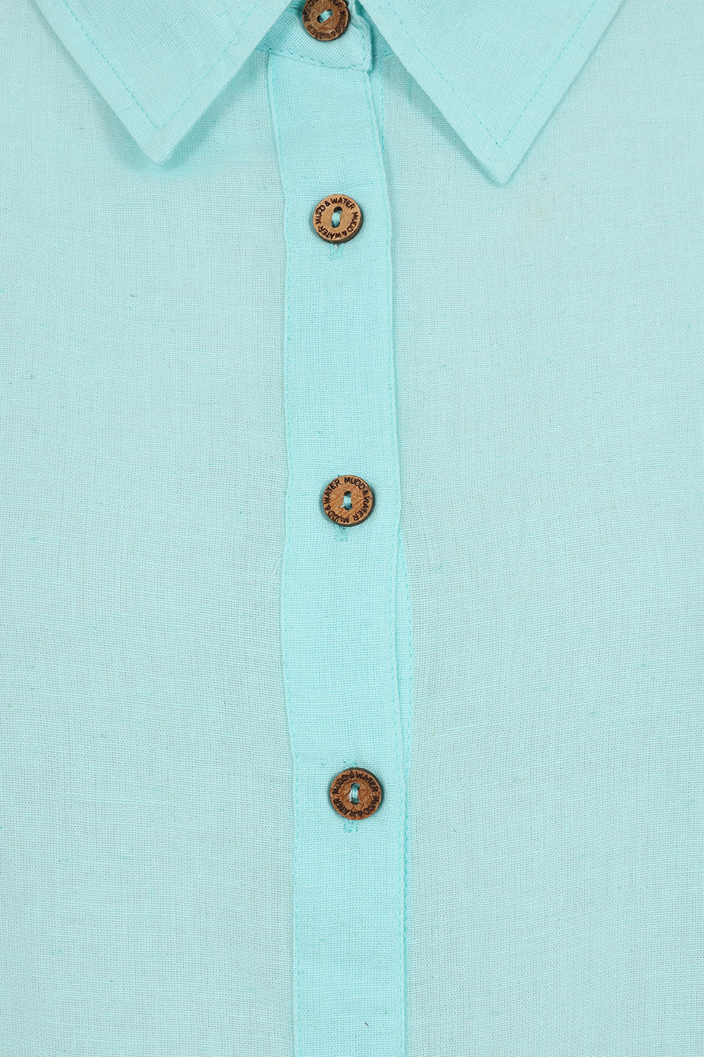 Drew Shirt - Tangier Turquoise - Organic Cotton Linen Blend