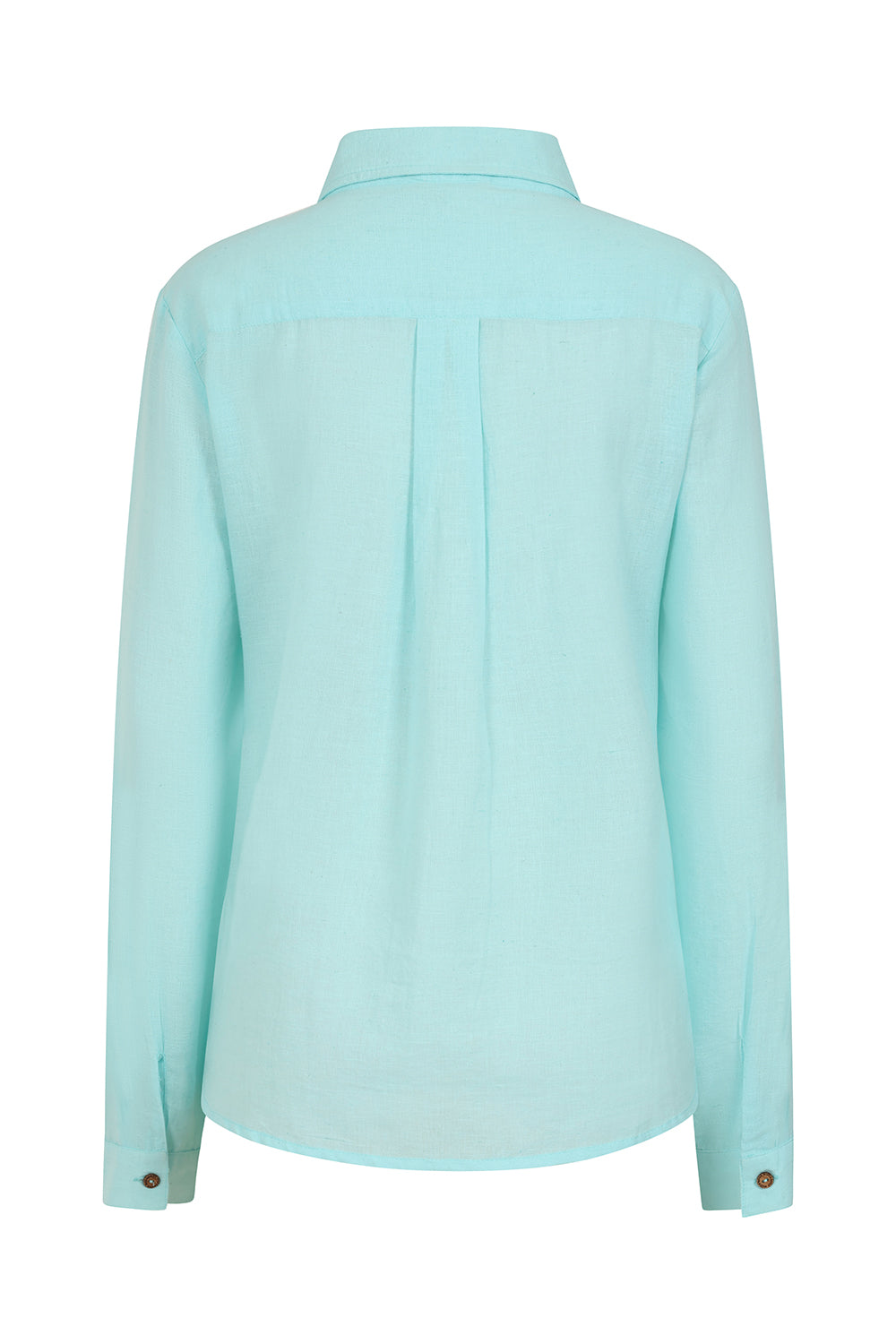 Drew Shirt - Tangier Turquoise - Organic Cotton Linen Blend