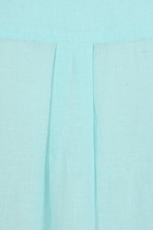 Drew Shirt - Tangier Turquoise - Organic Cotton Linen Blend