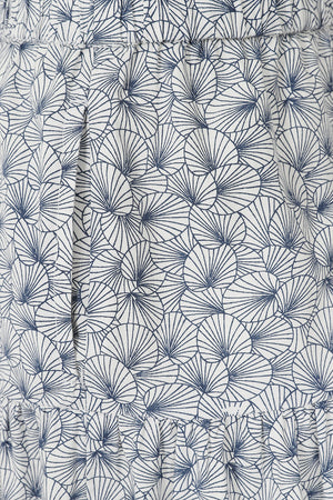Dune Skirt - White Lily Pad Print - GOTS Organic Cotton