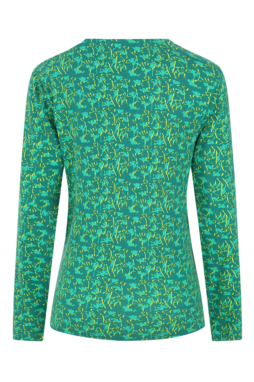 Fauna Top - Flower Print Peacock - GOTS Organic Cotton