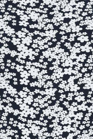 Fern Top - Flower Print Navy - GOTS Organic Cotton