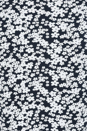 Fern Top - Flower Print Navy - GOTS Organic Cotton