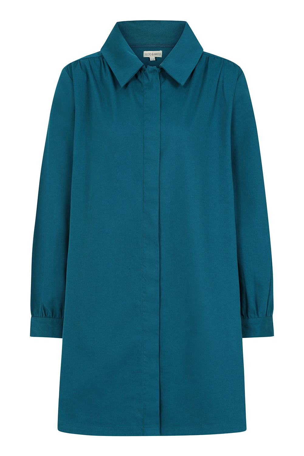 Fir Shirt Dress - Lagoon - Organic Cotton Jean