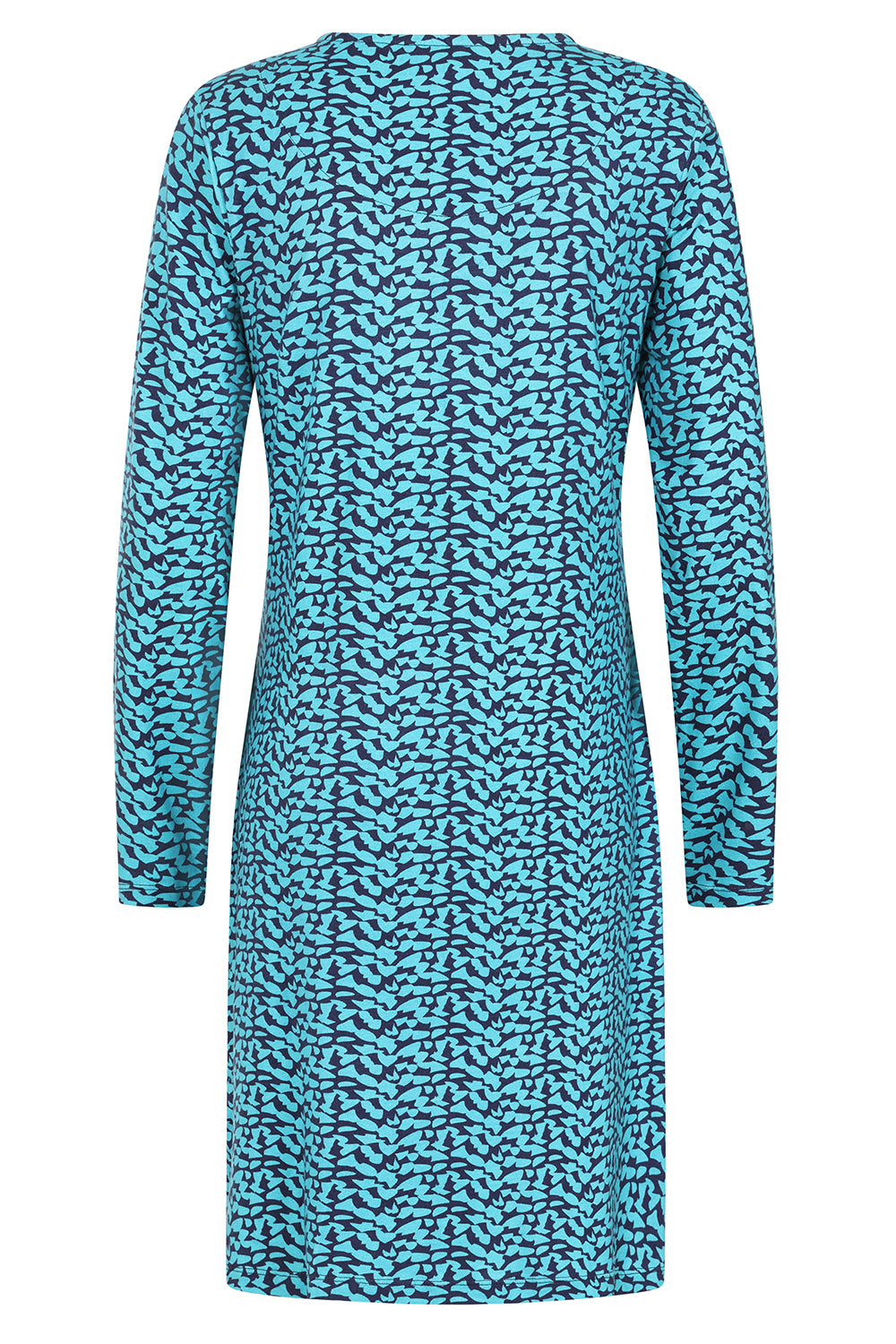 Florina Dress  - Abstract Print Blue - GOTS Organic Cotton