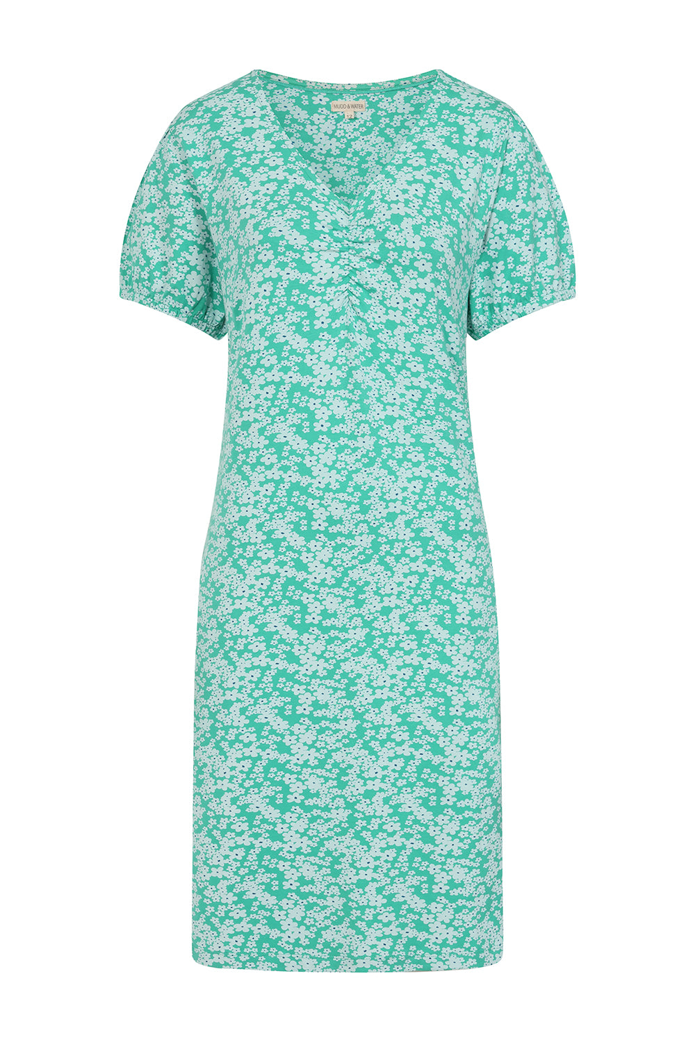 Florina Dress -Flower Pint Mint - GOTS Organic Cotton