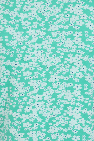 Florina Dress -Flower Pint Mint - GOTS Organic Cotton