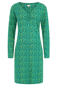 Florina Dress -Flower Dress Peacock - GOTS Organic Cotton