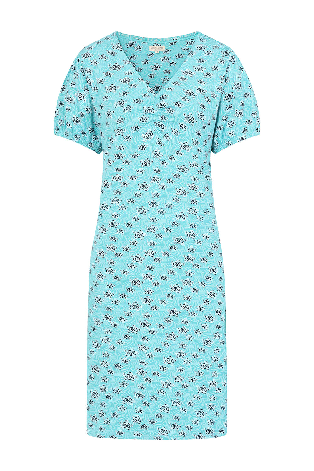 Florina Dress -Geo Print Hot Ceramic - GOTS Organic Cotton