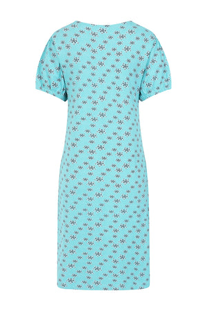 Florina Dress -Geo Print Hot Ceramic - GOTS Organic Cotton