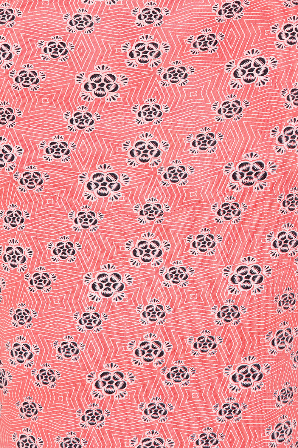 Florina Dress -Geo Print Hot Coral - GOTS Organic Cotton