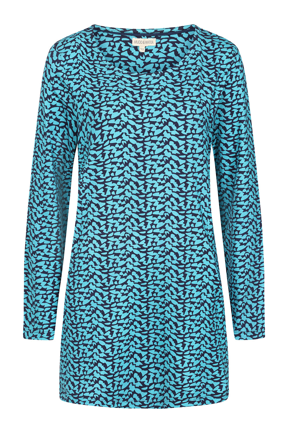 Francoise Tunic - Abstract Print Blue- GOTS Organic Cotton