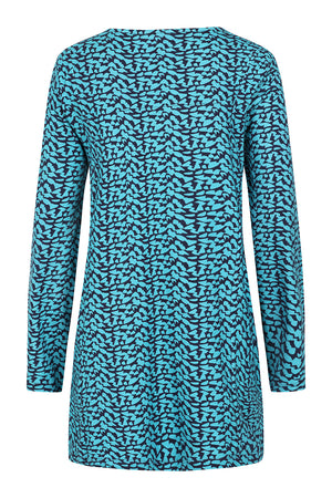 Francoise Tunic - Abstract Print Blue- GOTS Organic Cotton