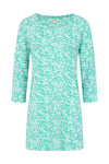 Francoise Tunic - Flower Print Mint - GOTS Organic Cotton
