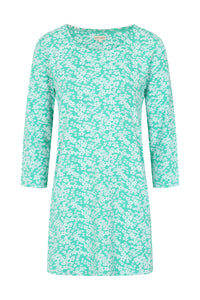 Francoise Tunic - Flower Print Mint - GOTS Organic Cotton