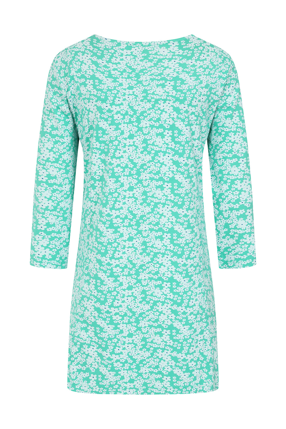 Francoise Tunic - Flower Print Mint - GOTS Organic Cotton