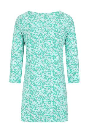 Francoise Tunic - Flower Print Mint - GOTS Organic Cotton