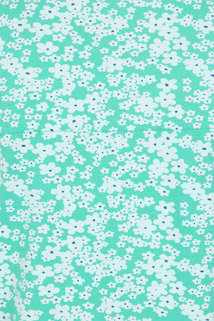 Francoise Tunic - Flower Print Mint - GOTS Organic Cotton