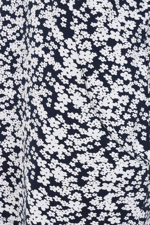 Francoise Tunic - Flower Print Navy - GOTS Organic Cotton