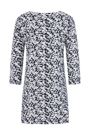 Francoise Tunic - Flower Print Navy - GOTS Organic Cotton