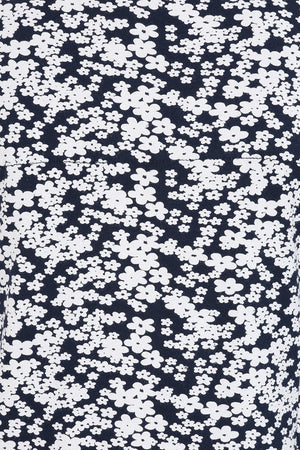 Francoise Tunic - Flower Print Navy - GOTS Organic Cotton