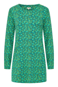 Francoise Tunic -Flower Print Peacock - GOTS Organic Cotton