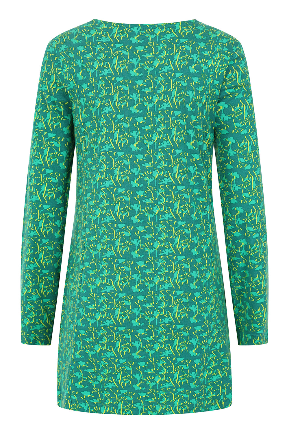 Francoise Tunic -Flower Print Peacock - GOTS Organic Cotton