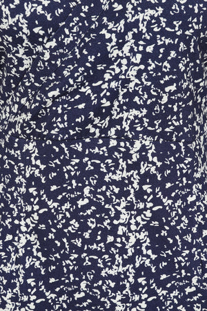 Grove Dress - Leaf Print Navy - GOTS Organic Cotton