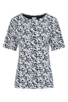 Kendal Top - Flower Print Navy - GOTS Organic Cotton