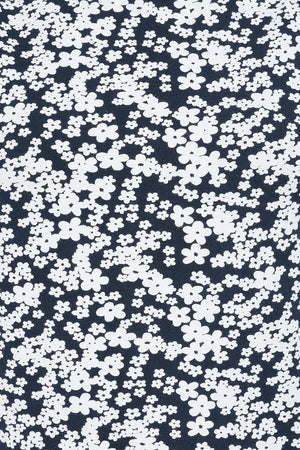 Kendal Top - Flower Print Navy - GOTS Organic Cotton