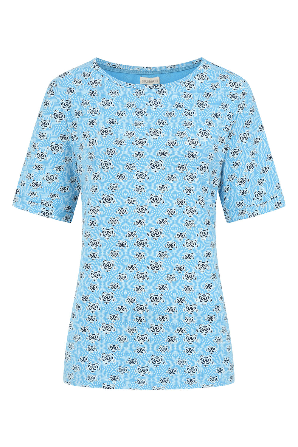 Kendal Top - Geo Print Blithe - GOTS Organic Cotton