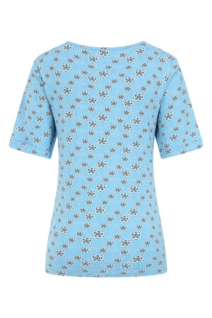 Kendal Top - Geo Print Blithe - GOTS Organic Cotton