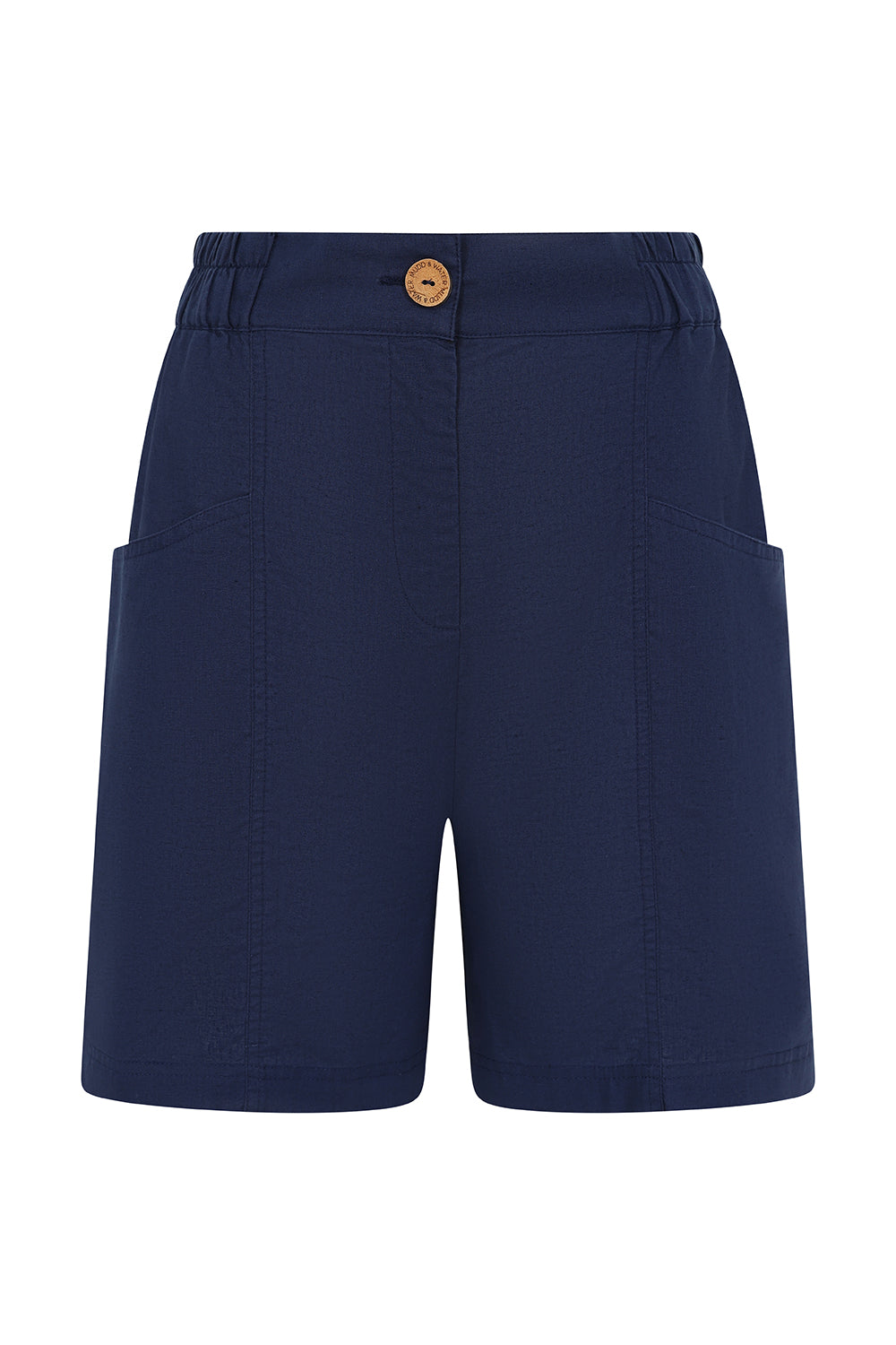 Lea Short - Navy - Organic Cotton Linen Blend