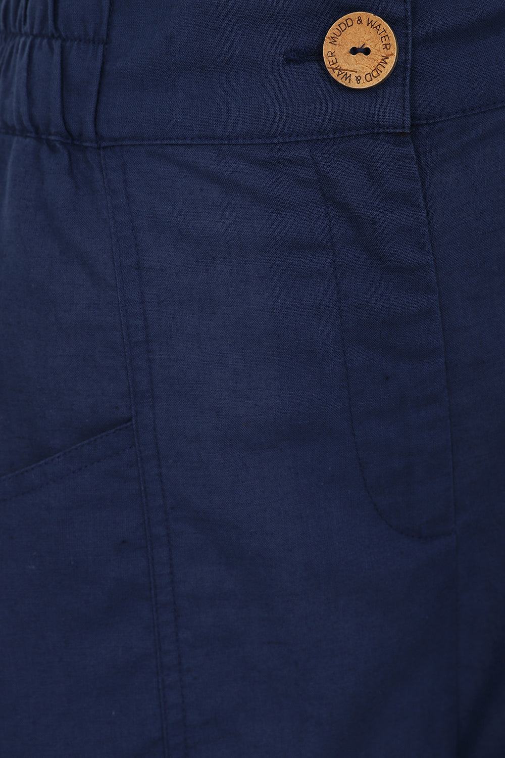 Lea Short - Navy - Organic Cotton Linen Blend