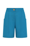 Lea Short - Teal - Organic Cotton Linen Blend