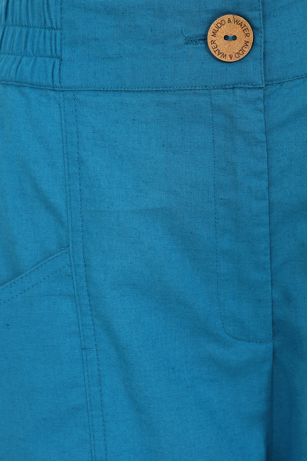 Lea Short - Teal - Organic Cotton Linen Blend