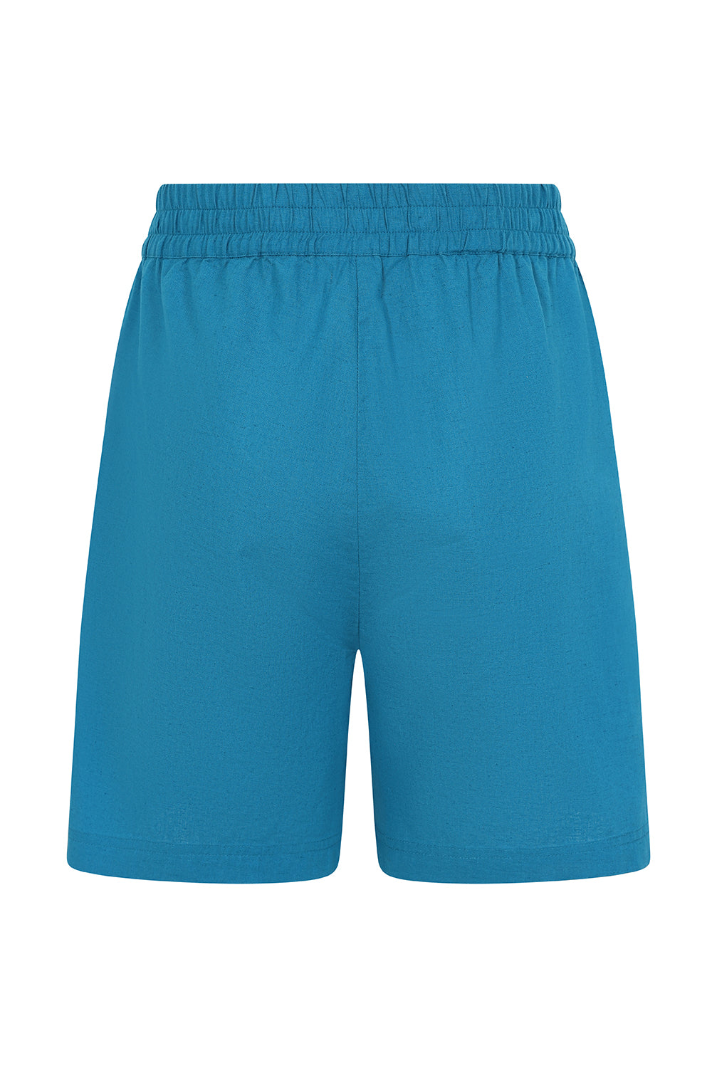 Lea Short - Teal - Organic Cotton Linen Blend