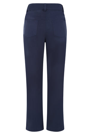 Lingon Trouser - Navy - Organic Cotton Jean